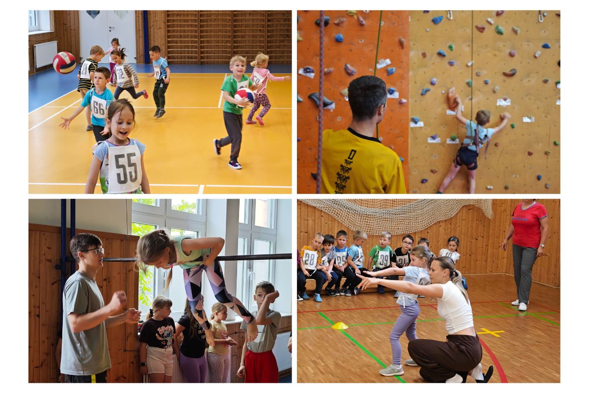 Sportovní dny na Gymnáziu Chotěboř: Hala plná dětské radosti a pohybu