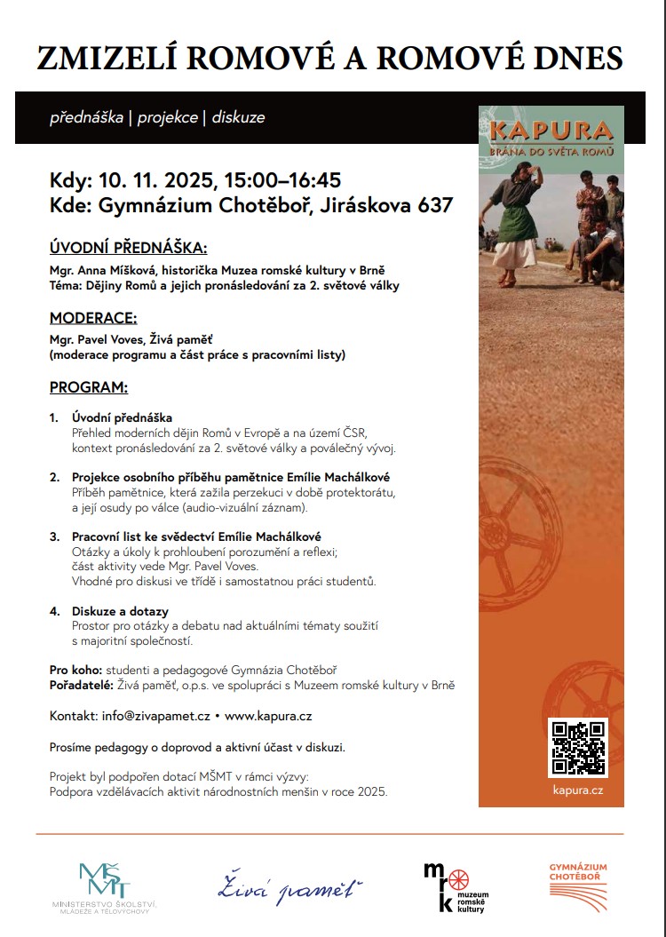 Zmizelí Romové a Romové dnes 2025